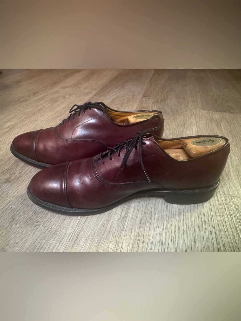 Men's Allen Edmonds Burgundy Park Avenue 8D